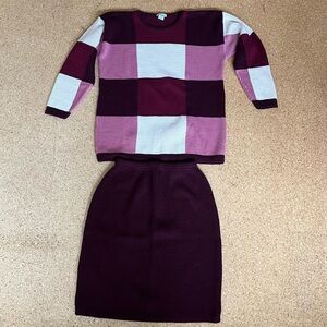 VTG Willow Ridge Knit Sweater and Skirt Set